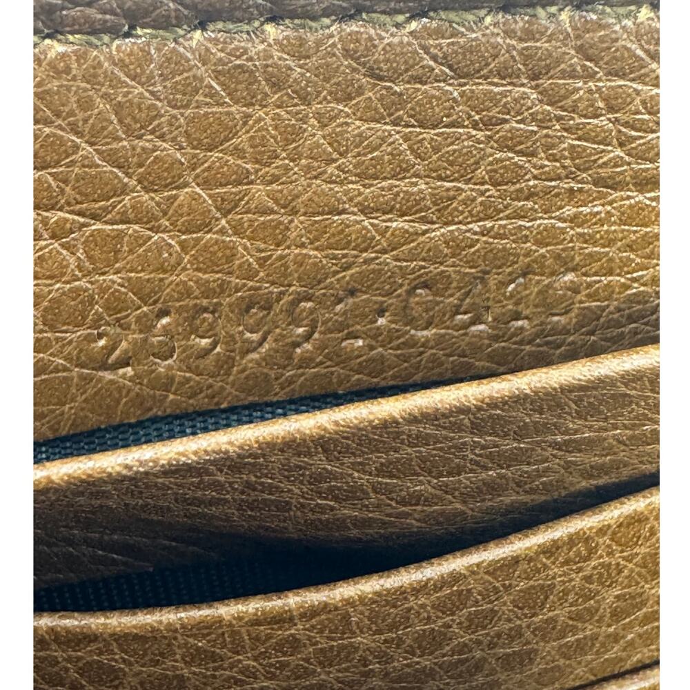 Vintage Gucci Cognac Brown Leather Bamboo Tassel Zip Around Wallet Large 7.5" - Picture 12 of 15